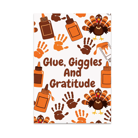 Glue Giggles And Gratitude Ditsy Craft Wall Decor - Craft Enthusiast - 13x19 Poster Print
