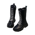 thumbnail image 2 of Elvqul Boots for Girls,Girls Shoes,Winter Zipper Riding Boots Faux Leather Size 12 Girls, 2 of 8