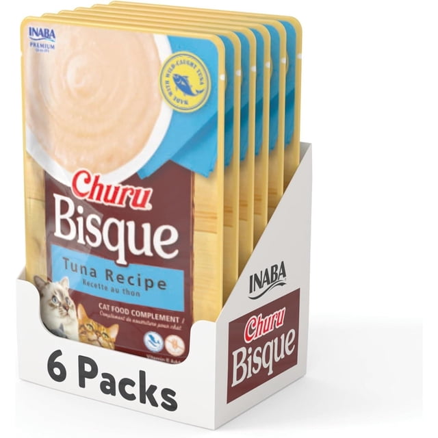 Churu Inaba premio para gatos Bisque receta Tuna caja 6 sobres
