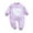 Purple, variant on Newborn Infant Baby Boy Girl Fleece Romper Long Sleeve Button Jumpsuit One Piece Winter Warm Outfit Clothes