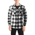 thumbnail image 1 of Hat and Beyond Men's Flannel Hooded Shirt Long Sleeve Lined Jacket, 1 of 6