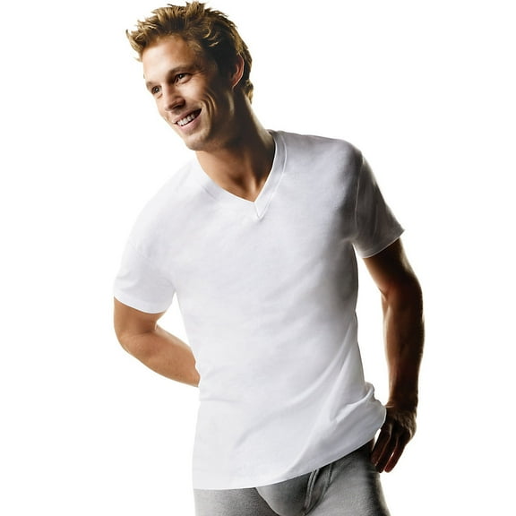 Hanes ComfortSoft® TAGLESS® Men's Big & Tall V-Neck Undershirt 3-Pack - 115HNT
