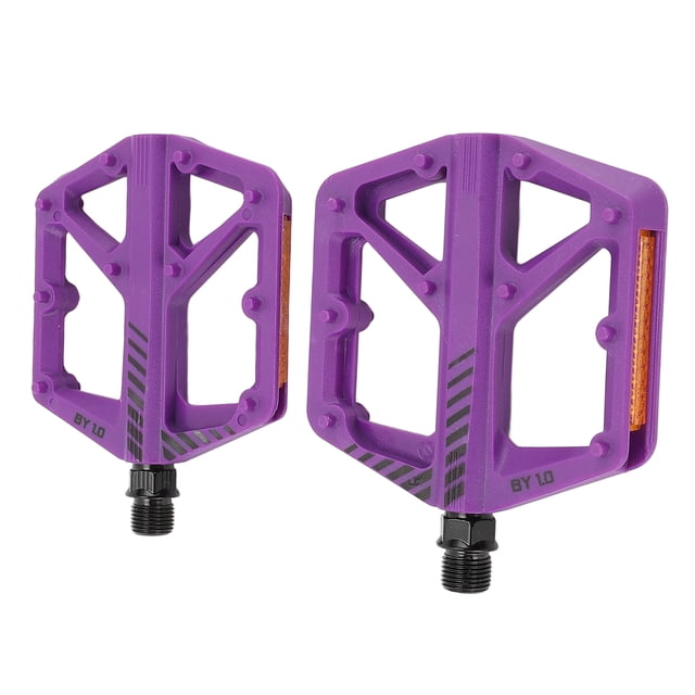 Mountain Bike Flat Pedals, Large Platform Nylon Non Slip Pedal for Road Bike Enhanced Control