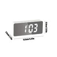 thumbnail image 3 of Multifunctional Digital Led Mirror Alarm Clock with Snooze Function | 12/24H Time & Temperature Display | Adjustable Brightness & Photosensitivity | Usb Rechargeable White Abs Clock, 3 of 6