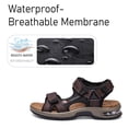 thumbnail image 2 of Mens Sports Sandals Leather Air Cushion Anti Slip Comfortable Beach Shoes Open Toe Leather Hiking Fisherman Shoes Red 9 US, 2 of 7
