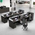 thumbnail image 2 of Employee Combination Office Desk Multiple Seats Modern Screen Office Desk Partition Station Bureau Meuble Work Furniture QF50OD My Lux Decor Round, 2 of 15