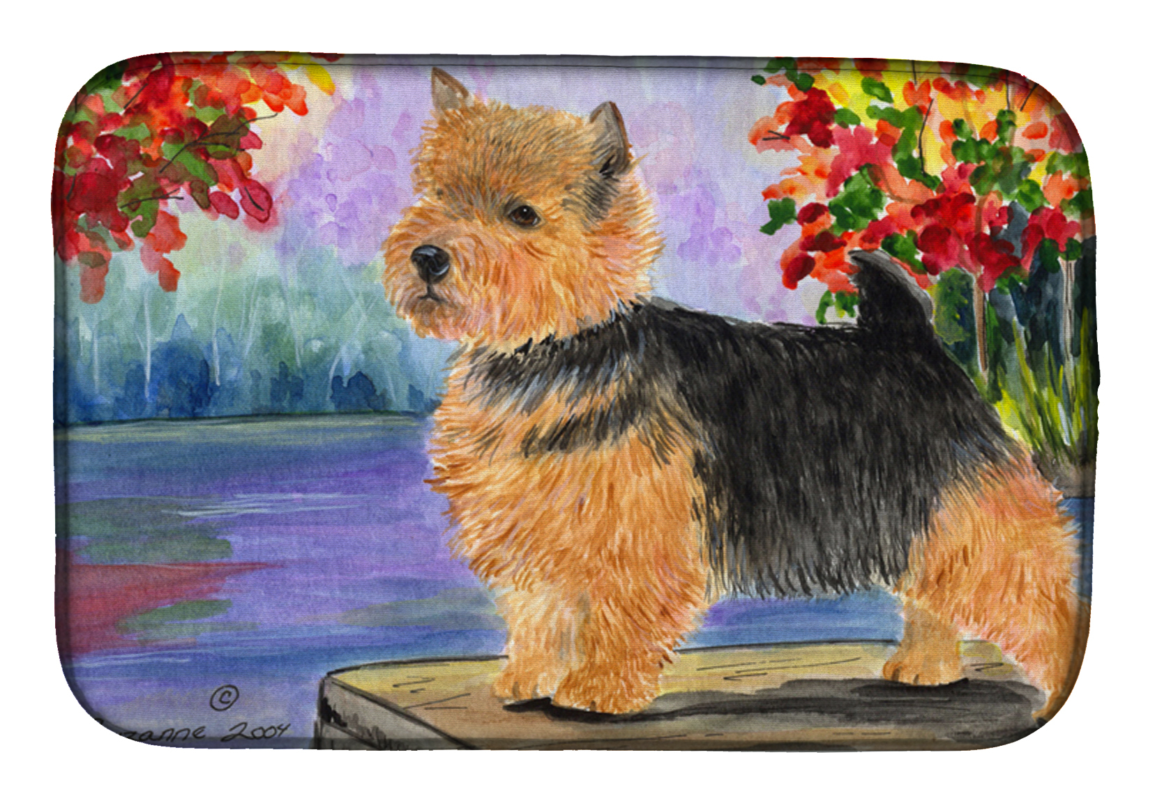 Caroline's Treasures Tappetino Asciuga Piatti American Hairless Terrier – 35,6 X 53,3 Cm, Assorbente In Poliestere, Multicolore