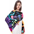 thumbnail image 4 of Graffiti Translucent Chiffon Yarn Silk Scarf - Lightweight and Breathable - 180*73 Size - Head Wrap for Women and Hair - Elegant Fashion Accessory, 4 of 6