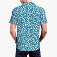 thumbnail image 3 of Balery Beautiful Floral Printed Men’s Short Sleeve Polo Shirt, Midweight Men's Shirt,Golf Polo shirts -XX-Large, 3 of 8