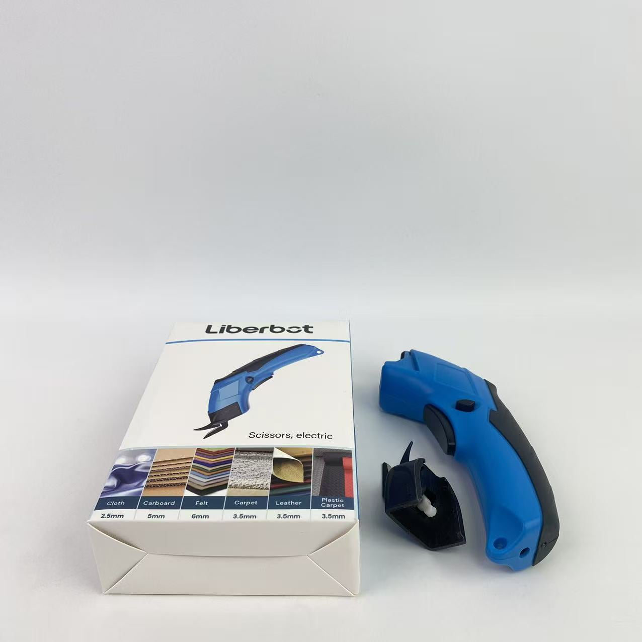 Liberbot Scissors, electric,Electric Scissors, Cardboard Cutter, 4V Electric Cardboard Cutter, Cordless Fabric Scissors, Electric Box Cutter with a Replacement Blade, Electric Scissors