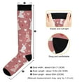 thumbnail image 3 of FORMRS Womens Knee High Socks Casual Long Thick Travel Daily Wear, 2 Pairs, Bunny Love Blooms, 3 of 6