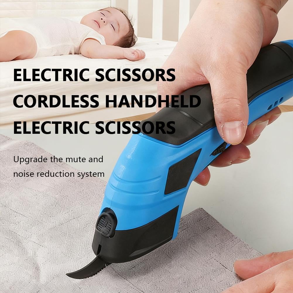 Cordless Electric Scissors,Fabric, Leather, Carpet and Cardboard Cutter,Rechargeable Electric Box Cutter Portable Powerful Shears Cutting Tool for Crafts, DIY & Home