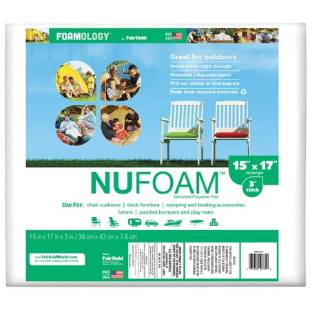 UPC: 0035352107350 | Poly-Fil® Nufoam™ Pad By Fairfield™ 15 x 17 x 3 Thick White