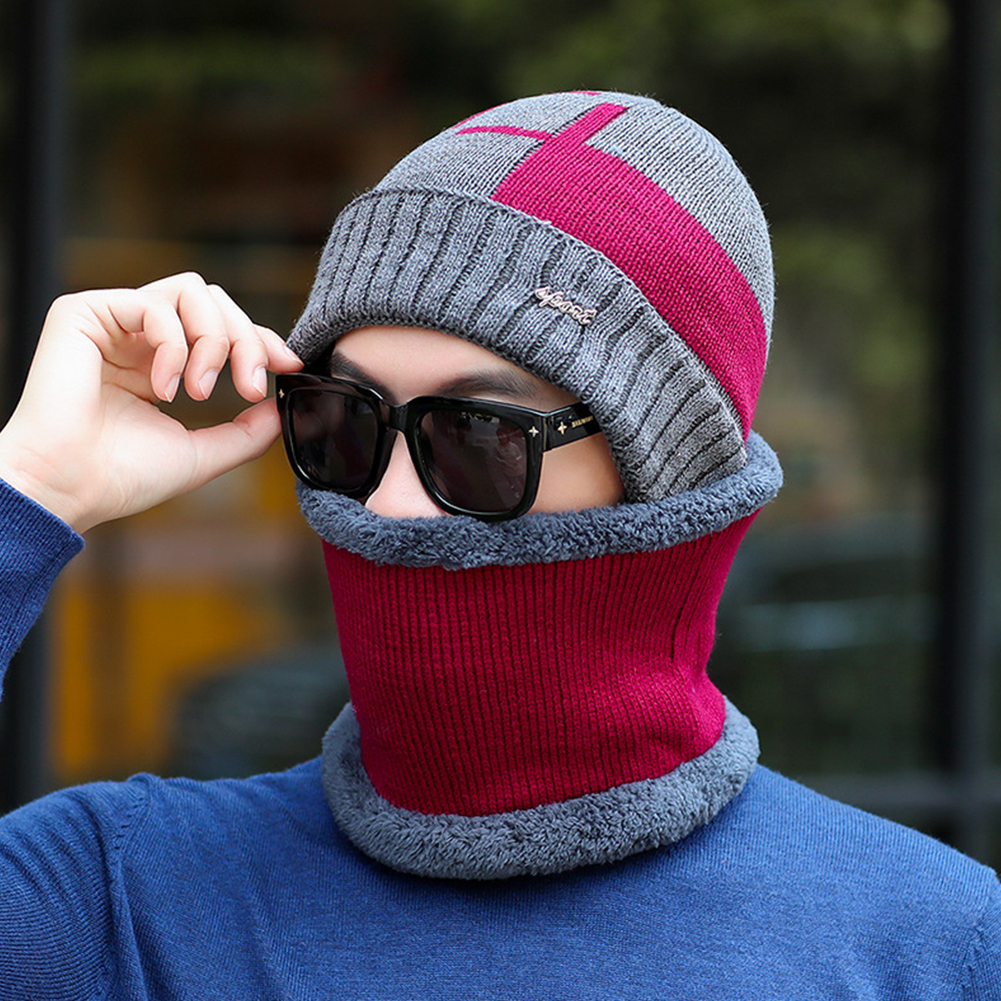 2pcs/set Men Knitted Warm Wool Thicken 