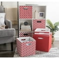 thumbnail image 3 of DII Hard Sided Collapsible Fabric Storage Container for Nursery, Offices, & Home Organization, Containers Are Made To Fit Standard Cube Organizers (13x13x13") - Honeycomb Rust, 3 of 10