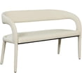 thumbnail image 2 of Meridian Furniture Sylvester Cream Vegan Leather Bench, 2 of 17