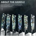 thumbnail image 6 of Kitchen Knife Damascus Steel Knife VG10 67 Layers Japanese Chef Knives Santoku Carving Cutting Tool Abalone Shell Handle with Sheath and Giftbox, 6 of 8