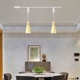 thumbnail image 6 of FSLiving H-Type Track Lights,Adjustable Wire Length Freely,Modern Pendant Lighting Fixtures w/ Macaron Aluminum&Wood Shade for Kitchen Island,Bulb Not Included - Yellow (1 Light), 6 of 8