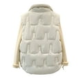 thumbnail image 5 of Women's Winter Sleeveless Quilted Vest with Turn-Down Collar, Front Zipper Closure, Lightweight Insulated Jacket for Outdoor Activities and Casual Wear, 5 of 5