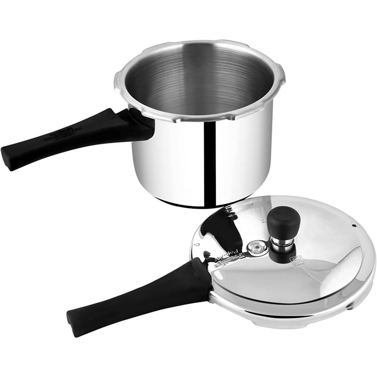  Prestige Clip-on Pressure Cooker Stainless Steel Cook And Serve  Pot, Large, 6 Liters: Home & Kitchen