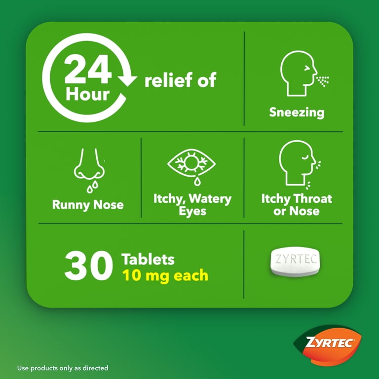24 Hour Allergy Relief Cetirizine, 30 Count photo 5