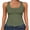 Army Green, variant on Womens Scoop Neck Ribbed Tank Tops Knit Sleeveless Racerback Workout Tops Slim Fitted Basic Cami Shirts Casual Summer Outfits Black XS