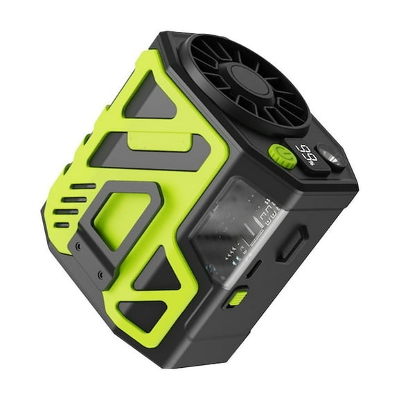 Arestory Portable Waist Fan 6000mAh Rechargeable, Portable Wearable Fan Hand with 24H of Working Time, 3 Speeds 6000RPM Strong Airflow, Personal Fan for Travel, Mountain Climbing, Work, Outdoor, Green