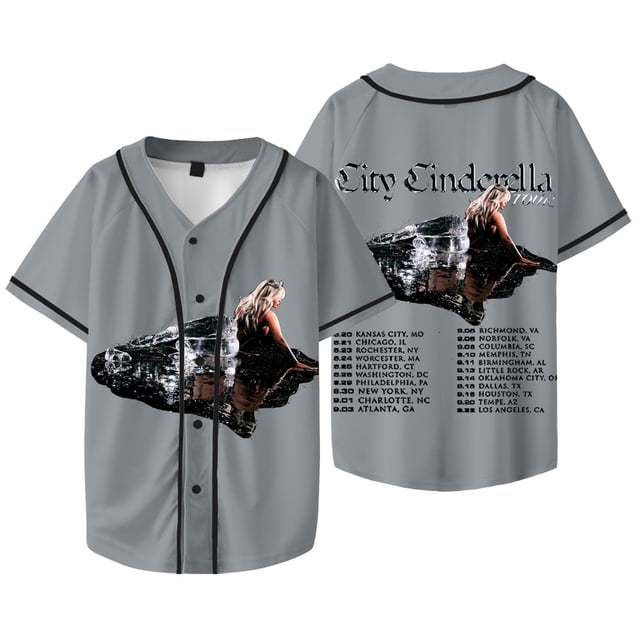 JT Rappeur 2024 Tour Merch Veste de Baseball Été Femmes Hommes Mode HipHop T-Shirts à Manches Courtes, style 7,m