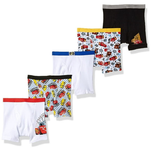 Disney Pixar Cars Disney Big Boys 5 Pack Boxer Briefs, Cars Bxrbr, 8