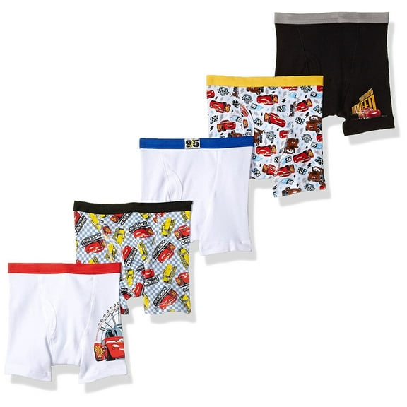 Disney Little Cars Boys 5 Pack Boxer Briefs, Bxrbr, 4