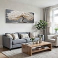 thumbnail image 3 of Large White Trees of Life Canvas Wall Art, Creative Trees Decor Painting Canvas Print for Living Room, Bedroom, Office Decorations, Gifts for Men, 3 of 7