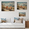 thumbnail image 4 of Designart "Retro Seashore Seating" Nautical & Beach Print on Natural Pine Wood, 4 of 5