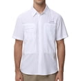 thumbnail image 6 of Zehisen Men's UPF 50+ Sun Protection Short Sleeve Safari Shirts Fishing Shirts Hiking Work Casual Shirt with Zipper Pocket, Gray L, 6 of 6
