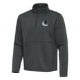 thumbnail image 2 of Men's Antigua Pewter Vancouver Canucks Twist Quarter-Zip Pullover Jacket, 2 of 3