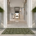 thumbnail image 3 of SAFAVIEH Courtyard Wasif Geometric Indoor/Outdoor Area Rug, Green/Grey, 6'7" x 6'7" Square, 3 of 11