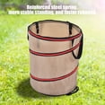 thumbnail image 4 of LizeaLucky 10 Gallon Foldable Outdoor Oxford Cloth Garbage Can with Zippered Lid, Beige, 4 of 9