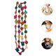 thumbnail image 3 of Collar bohemio con cuentas de madera de concha de coco, gargantilla étnica hecha a mano con cuentas de madera, joyería larga en capas para mujer para vacaciones., 3 of 7