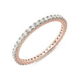 thumbnail image 3 of AFFY 0.50CT Moissanite Diamond Full Eternity Stackable Band Ring For Women in 14K Solid Rose Gold-5, 3 of 7