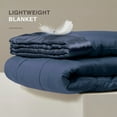 thumbnail image 3 of Madison Park Lightweight Down Alternative Blanket, Cozy Bed Blanket with Satin Trim, Full/Queen, Navy, 3 of 7