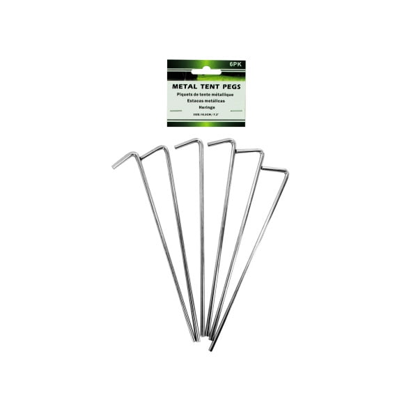 Metal Tent Pegs Set (Pack Of 24)