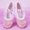 Pink, variant on Sandals for Girls Cute Ballet Lace Cat Shape Dance Shoes Performance Practice Slip On Close Toe Purple Sandals Size 12-13 Y