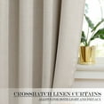 thumbnail image 3 of NICETOWN Sidelight Curtains for Front Door 72 inches Long, Faux Linen Blackout Thermal Insulated Rod Pocket Curtain Panel, 25"x72", Angora, 1 Panel, 3 of 7