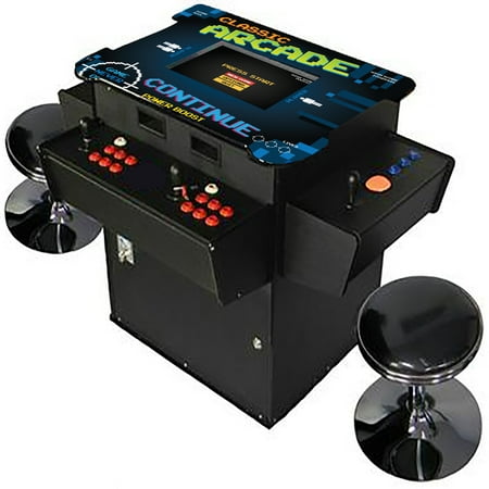Creative Arcades 1162 Game 2 Player Commercial Cocktail Table Arcade Machine 26 Lcd Monitor 3 Sides 4 Sanwa Joysticks 2 Stools 3 Year