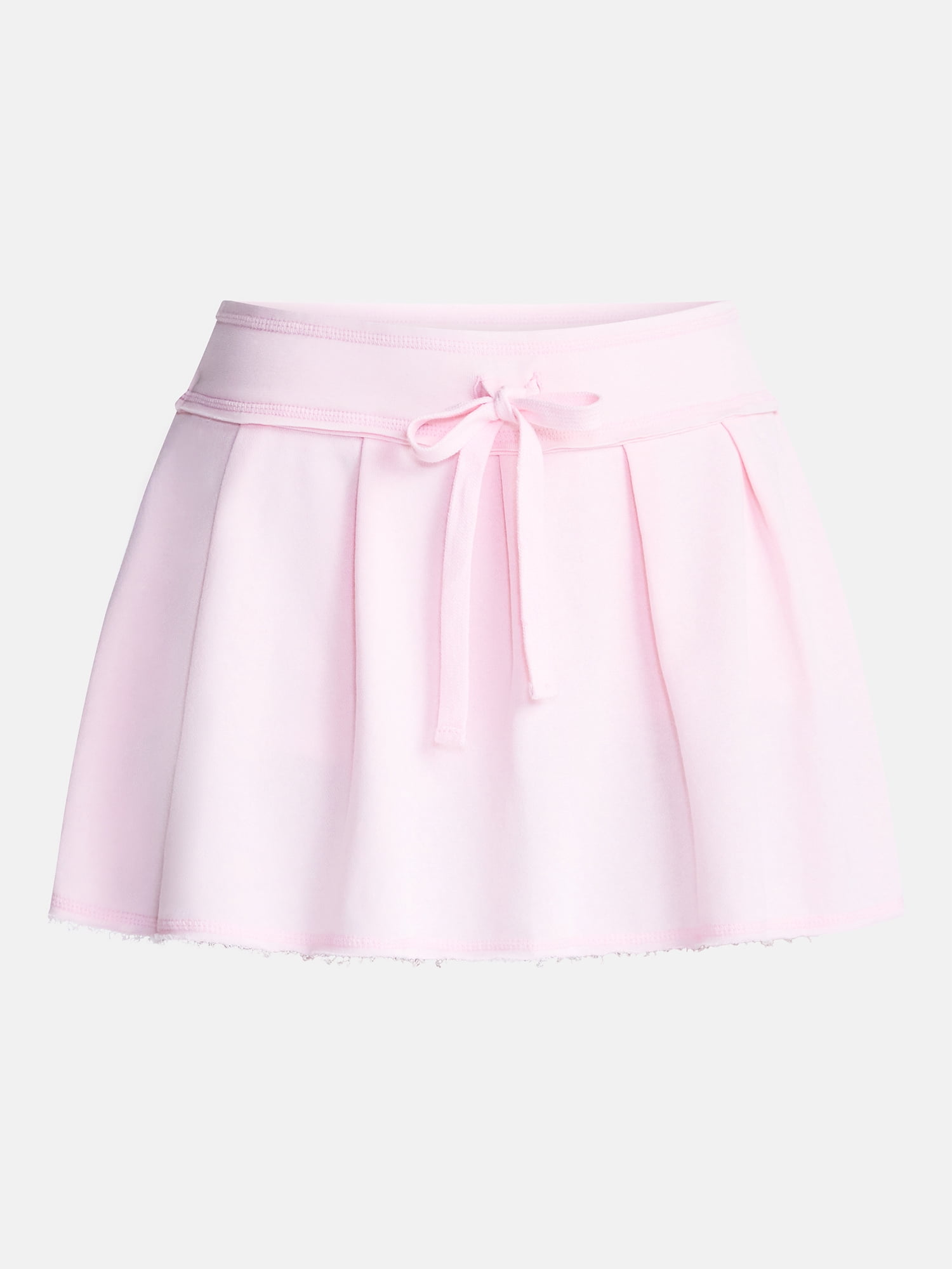 No Boundaries Pleated French Terry Mini Skort, Women's XXS-XXL