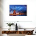 thumbnail image 3 of Elephant Stock Windmills Milky Way Wall Art - Horizontal Canvas Wall Art - Living Room Wall Decor - Nature Canvas - Brown And Blue Decor - 30" x 20", 3 of 8