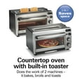 thumbnail image 4 of Hamilton Beach 2-in-1 Countertop Toaster Oven & Long Slot 2 Slice Toaster Combo, Stainless Steel, 4 of 10