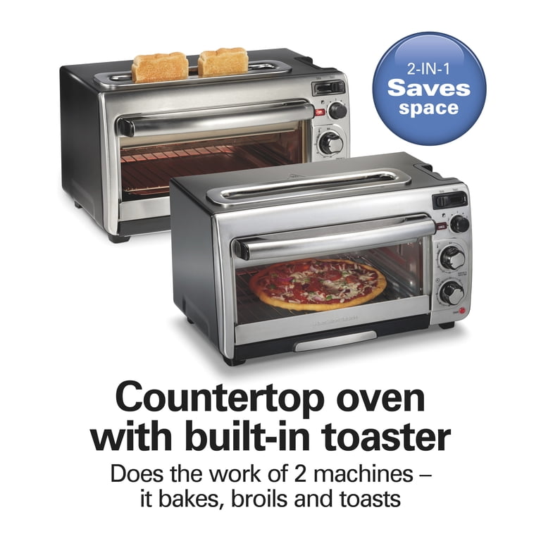 Hamilton Beach 2-in-1 Toaster Oven & Toaster Combo, Stainless Steel photo 2