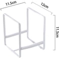 thumbnail image 4 of Estante para secar platos Estantes para platos de metal Soporte para platos Gabinete Estante de almacenamiento Tapa de olla Soporte para cuencos Organizador de encimera-Blanco, 4 of 5