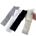 thumbnail image 2 of Nvzi 3 pares de calcetines casuales de tubo de algodón hasta la rodilla para mujer, calcetines largos hasta la rodilla de punto sólido, regalo para toda la temporada, elásticos, suaves (blancos), 2 of 2