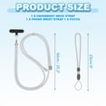 thumbnail image 2 of Uxcell Universal Cell Phone Lanyard, 1Set Adjustable Crossbody Phone Strap Anti-Theft Wrist Strap, Grey, 2 of 7